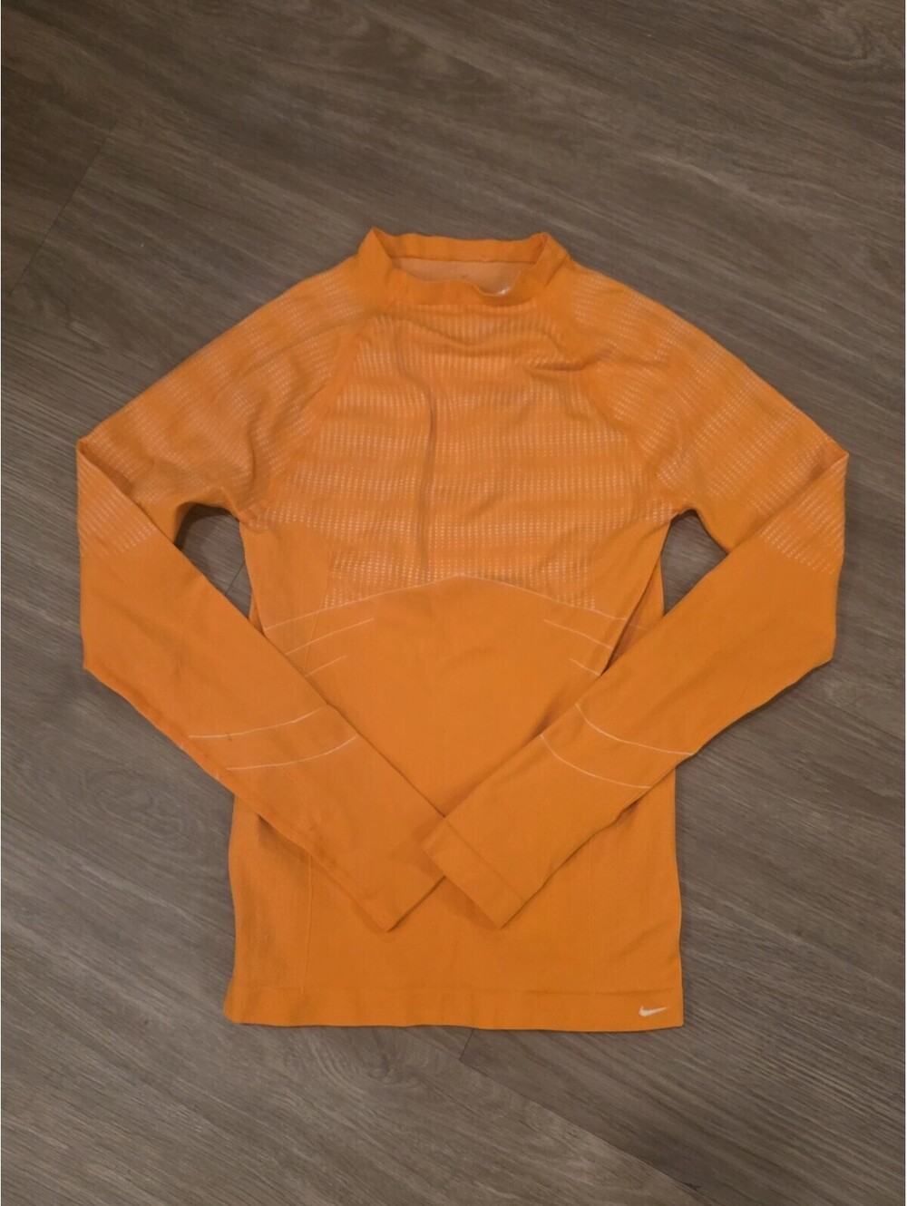 Vintage Nike Sphere Dry Seamless Mock Neck Long Sleeve - Women's  Size M Orange